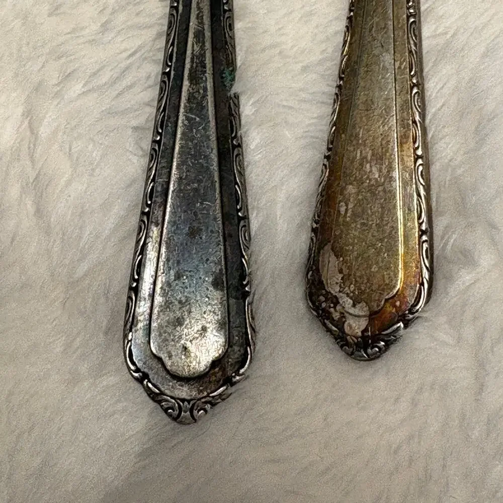 Vintage Cromwell Silverplate Set 8 Teaspoons Flatware Silver Plate